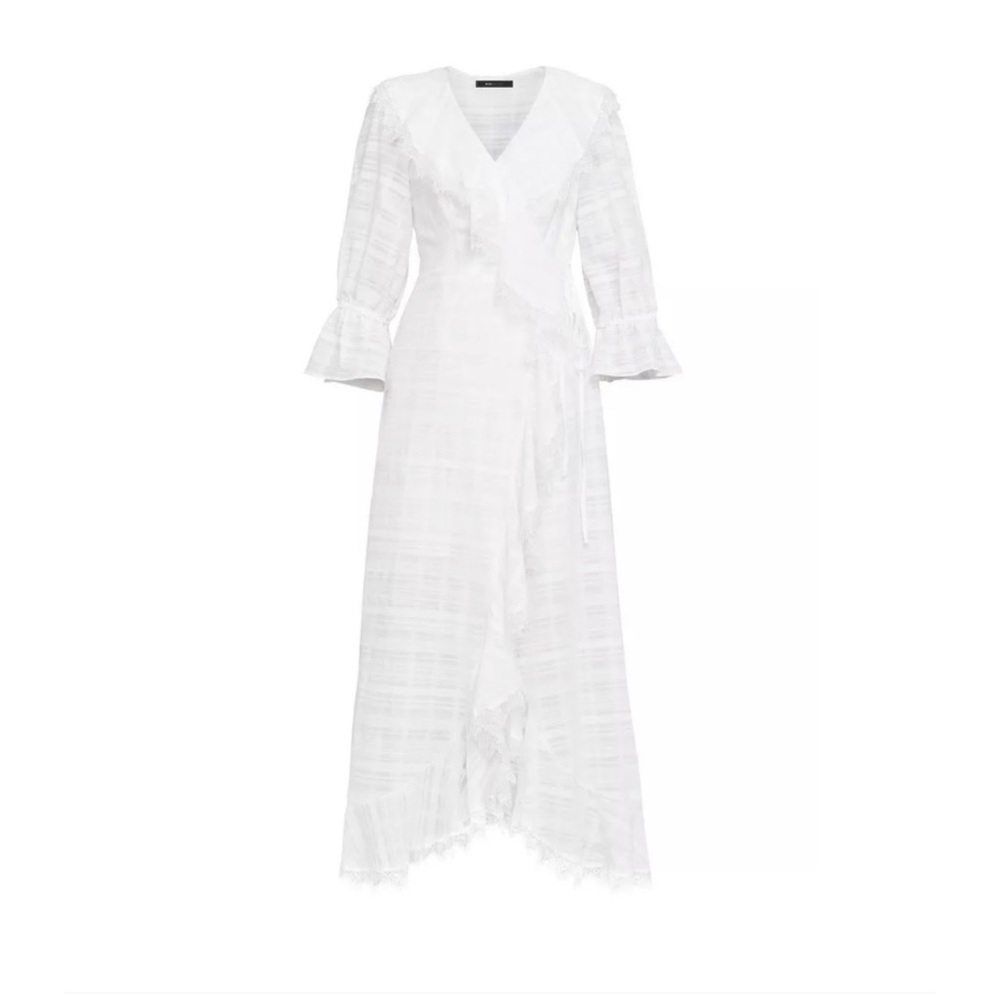 BCBGmaxazria Cheryl Wrap Front Midi Dress